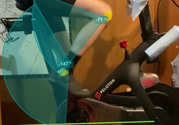 Peloton bike posture analysis with angles