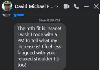 Positive comment about cycling adjustments