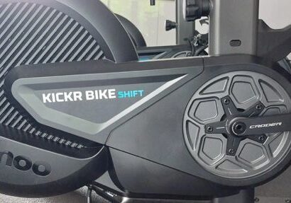 Smart indoor bike trainer close-up